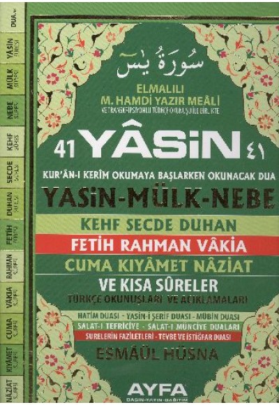 41 Yasin Türkçe Okunuşları ve Açıklamaları Cami Boy (Ciltli)