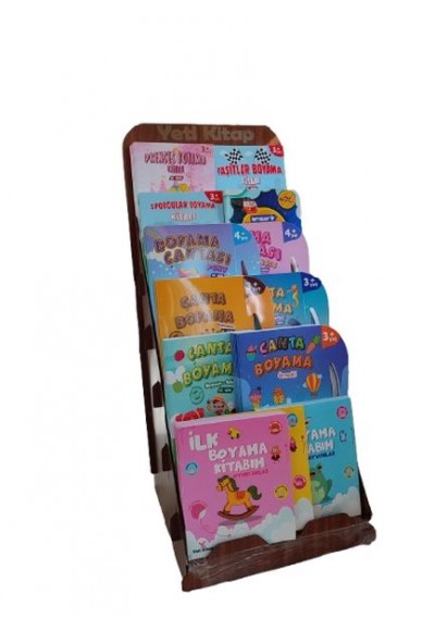 Ahşap Boyama Kitapları Standı (250 Kitap)