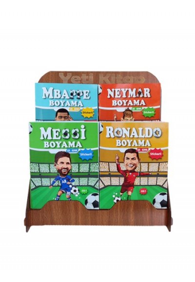 Futbolcular Boyama Kitapları Standı (Kasa Önü  125 Kitap)