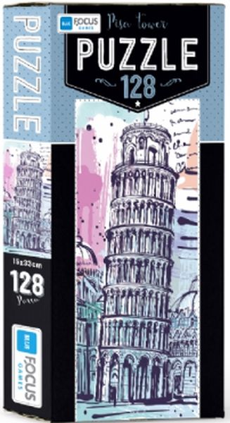 Blue Focus Pisa Tower - Puzzle 128 Parça