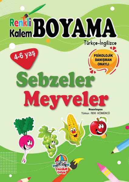 Renkli Kalem Boyama - Sebzeler Meyveler