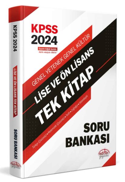 Editör 2022 KPSS Genel Yetenek - Genel Kültür VIP Tek Kitap Soru Bankası