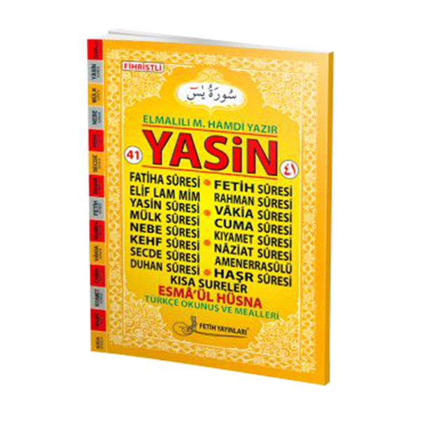 41 Yasin Türkçe Okunuş ve Mealleri Fihristli Orta Boy F016