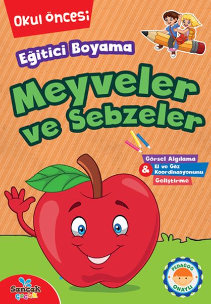 Eğitici Boyama - Meyveler ve Sebzeler
